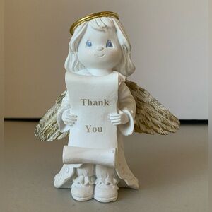 White and Gold Angel Figurine